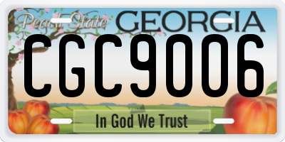 GA license plate CGC9006