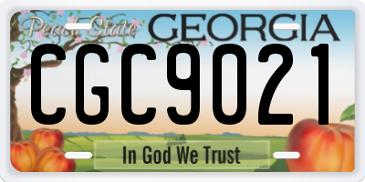 GA license plate CGC9021