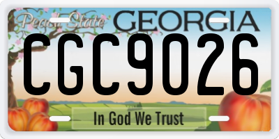 GA license plate CGC9026