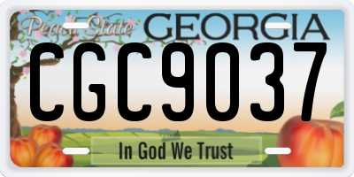 GA license plate CGC9037