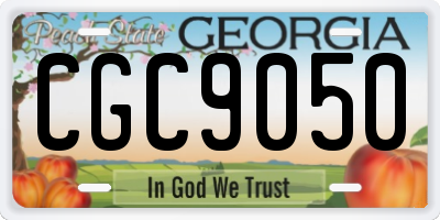 GA license plate CGC9050
