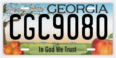 GA license plate CGC9080