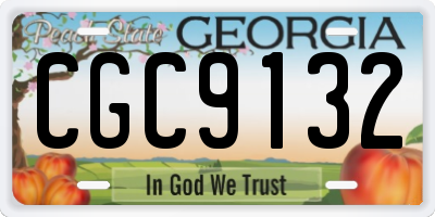 GA license plate CGC9132