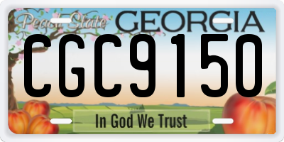GA license plate CGC9150