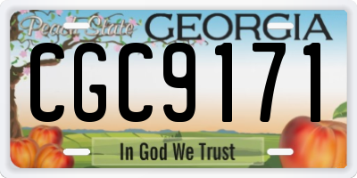 GA license plate CGC9171