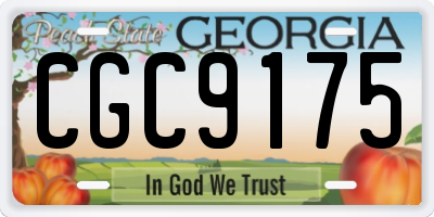 GA license plate CGC9175