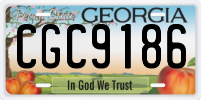 GA license plate CGC9186