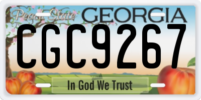 GA license plate CGC9267