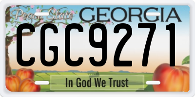 GA license plate CGC9271