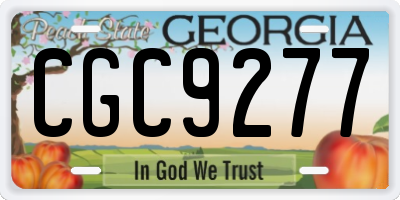 GA license plate CGC9277