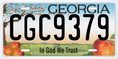 GA license plate CGC9379