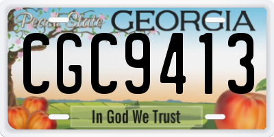 GA license plate CGC9413