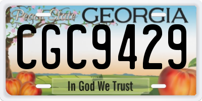 GA license plate CGC9429