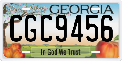 GA license plate CGC9456