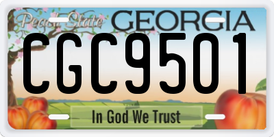 GA license plate CGC9501