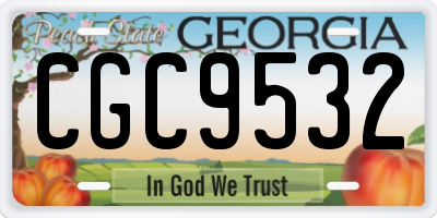 GA license plate CGC9532