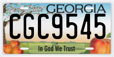 GA license plate CGC9545