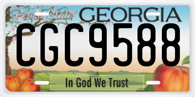 GA license plate CGC9588