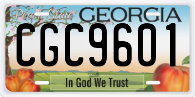 GA license plate CGC9601
