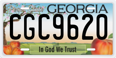 GA license plate CGC9620