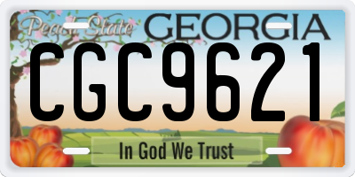 GA license plate CGC9621