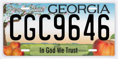 GA license plate CGC9646