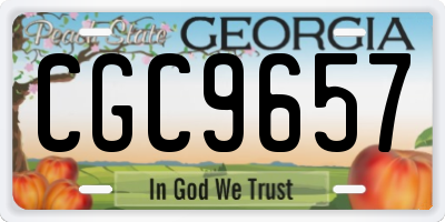 GA license plate CGC9657