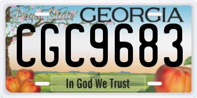 GA license plate CGC9683