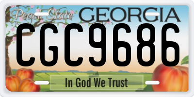 GA license plate CGC9686