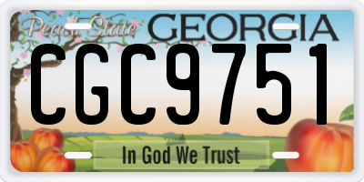 GA license plate CGC9751