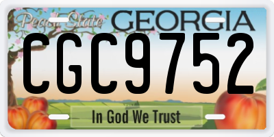 GA license plate CGC9752