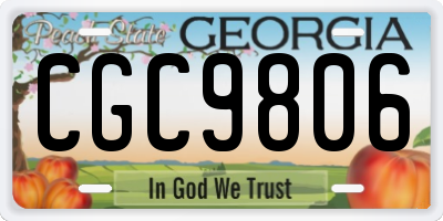 GA license plate CGC9806