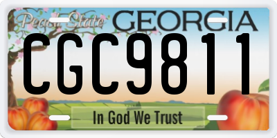 GA license plate CGC9811