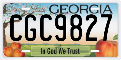 GA license plate CGC9827
