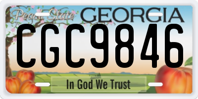 GA license plate CGC9846
