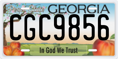 GA license plate CGC9856