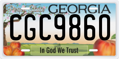 GA license plate CGC9860