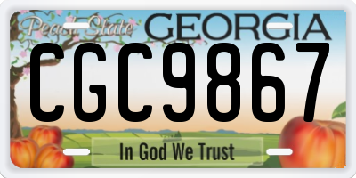 GA license plate CGC9867