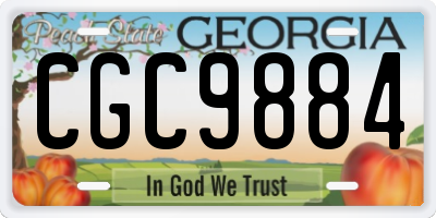 GA license plate CGC9884