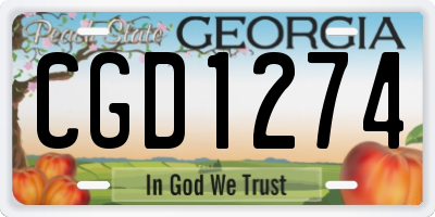 GA license plate CGD1274