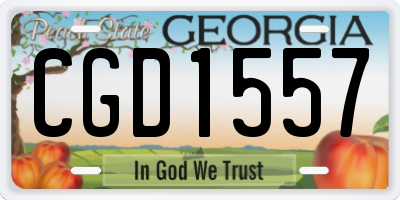 GA license plate CGD1557