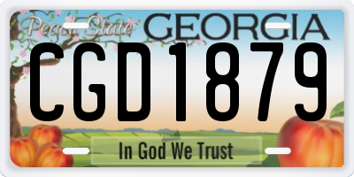 GA license plate CGD1879