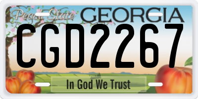 GA license plate CGD2267