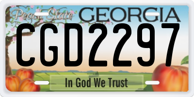 GA license plate CGD2297