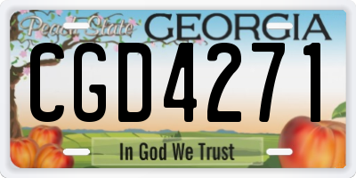GA license plate CGD4271