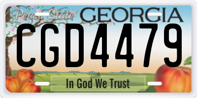 GA license plate CGD4479