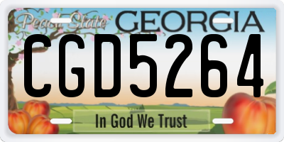 GA license plate CGD5264