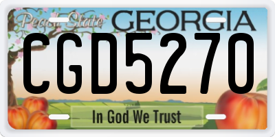 GA license plate CGD5270