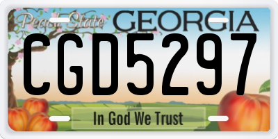 GA license plate CGD5297