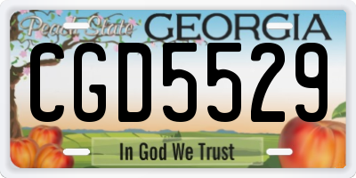GA license plate CGD5529